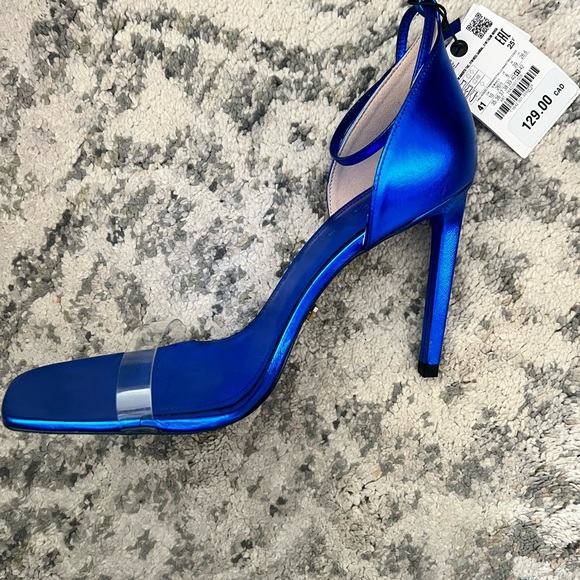 ZARA BLUE COLLECTION HELLS SANDALS - Picture 3 of 9